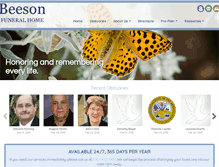 Tablet Screenshot of beesonfuneralhome.com